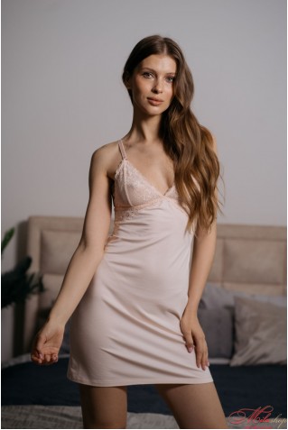 Сорочка із бамбука та бавовни та мереживом Your Touch PP-4011